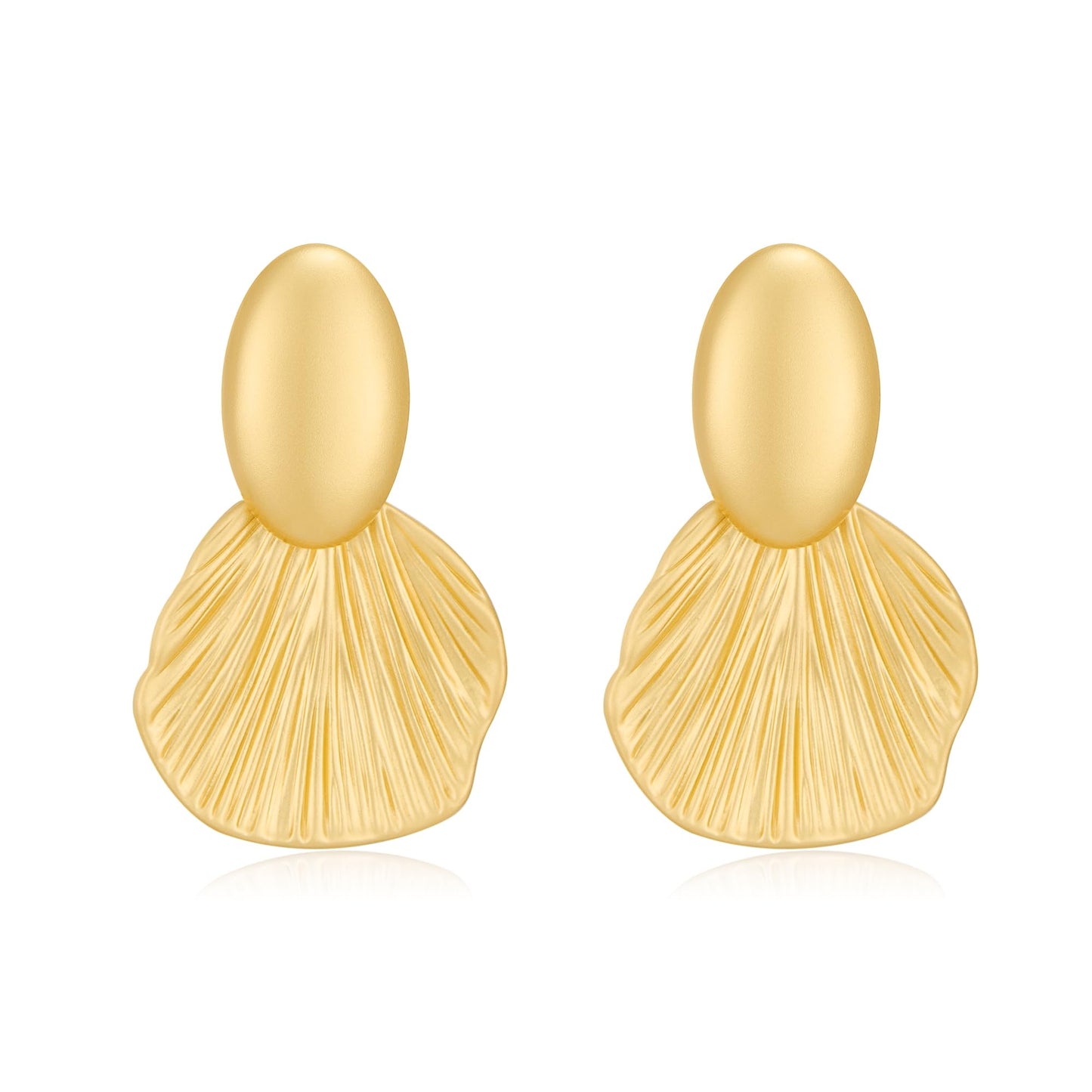 FILMOON Matte Gold Plated Earrings for Women Formal Statement Dangle Earrings Fashion Chic Jewelry