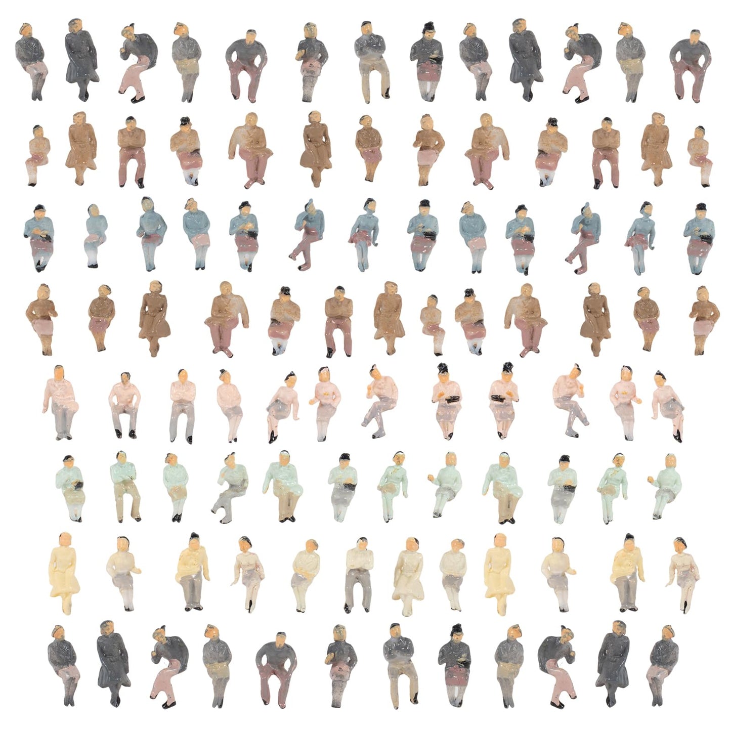 szzijia 100pcs 1:100/1:150/1:200 Scale DIY Painted People Figures- DIY Sand Table Model, Scene Construction