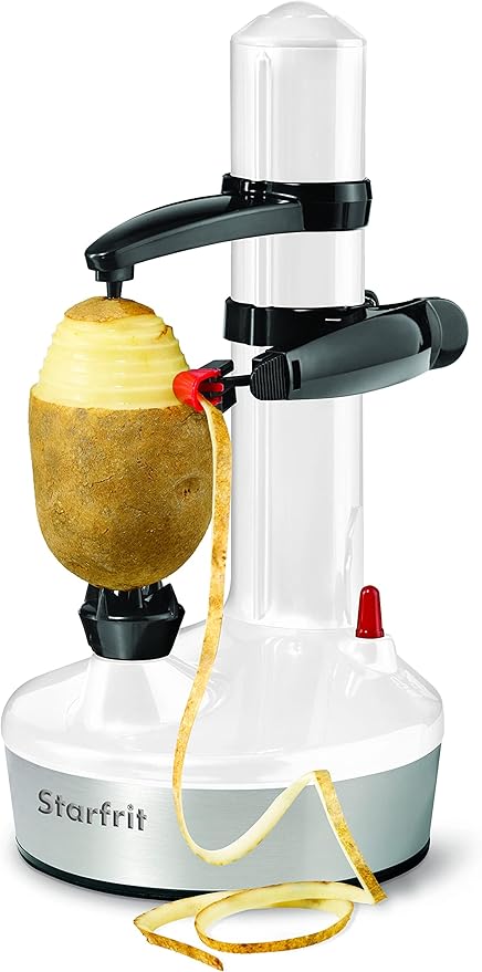 Starfrit Rotato Express 2.0 + 6 Replacement Blades | Updated Model - Electric Peeler (White)
