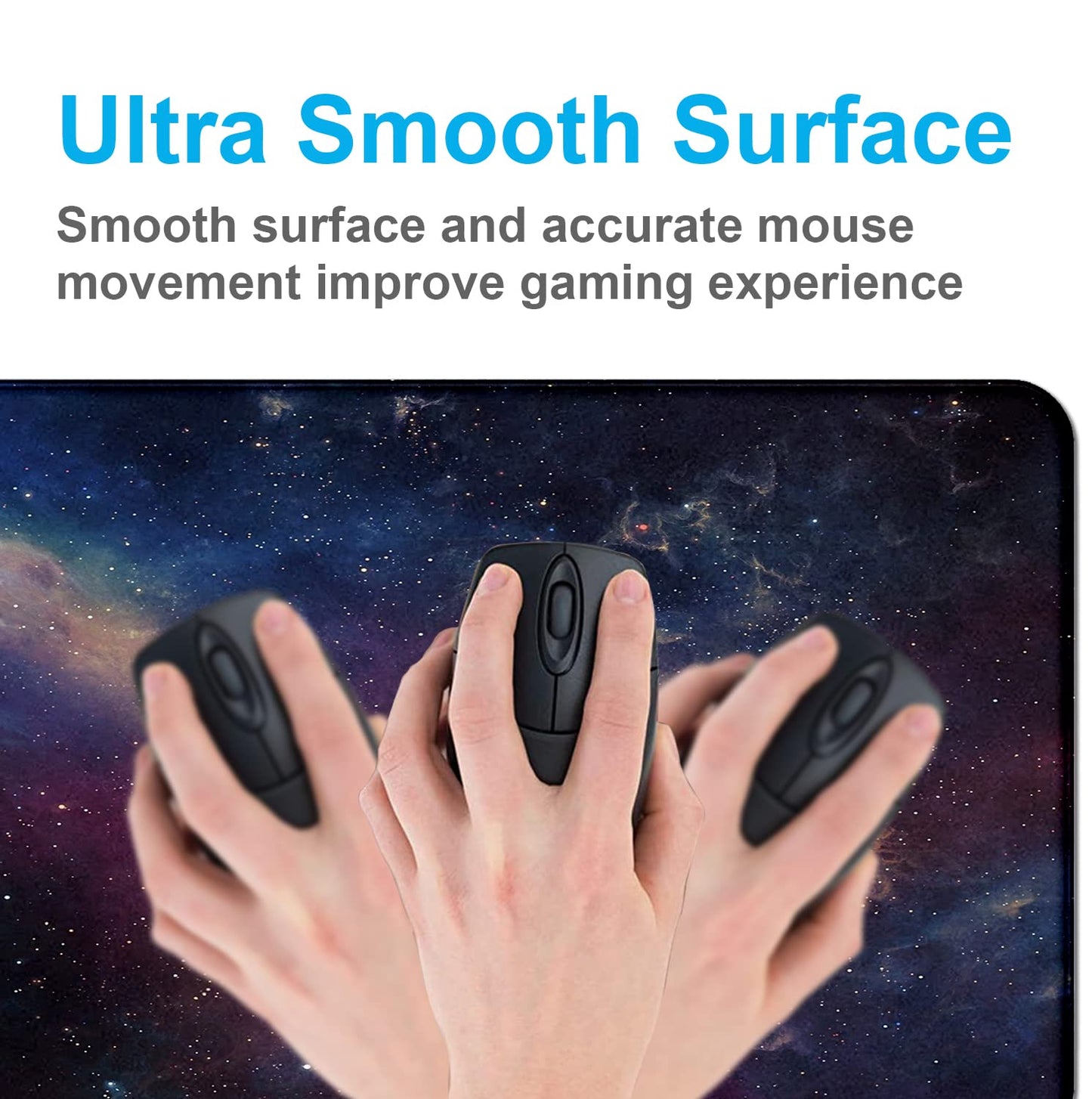 Large Extended Gaming Mouse Pad with Stitched Edges, Non-Slip Waterproof Rubber Base Mouse Pad for Office, Computer, Keyboard, Laptop and Home Desk Pad 35.4 x 15.7 x 0.12 Inch (Starry Sky)