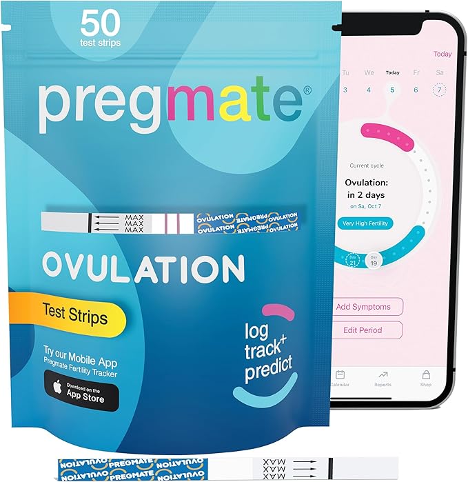 Pregmate 50 Ovulation Test Strips Predictor Kit (50 Count)