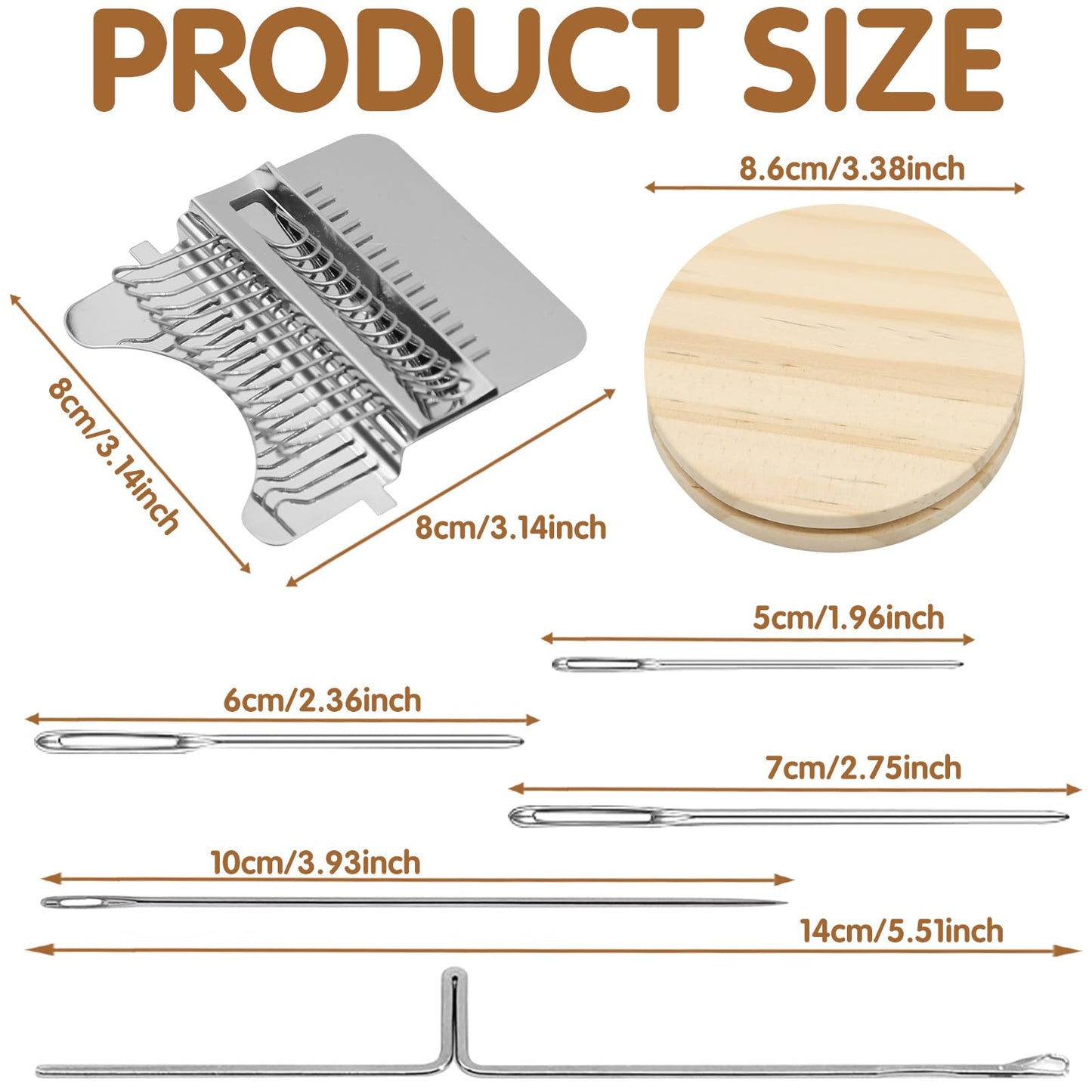 CYUXING Small Knitting Machine Set, Portable Mini Patch Maker Tool Kit Loom Hook Tool Supplies for Quickly Sewing Repair, Suitable for Clothing & Knitwear Can Be Used for DIY