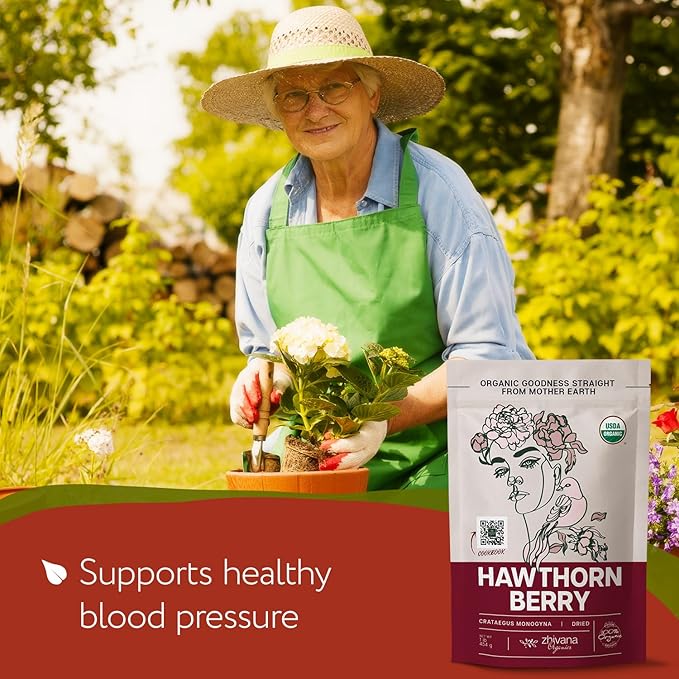 Hawthorn Berry Tea Organic (32oz.) - Hawthorne Berries for Herbal Tea, Tinctures, Recipes - Wild Crop - European Origin