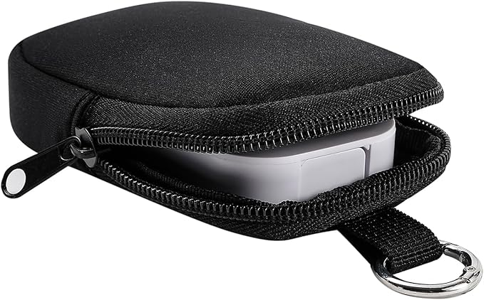 2Pcs Small Makeup Bag, Mini Portable Travel Cosmetic Bag, Soft Neoprene Makeup Pouch with Zipper, Fashion Accessory with Snap Hook, Cute Coin Purse Lipstick Cosmetic Travel Organizer(Black+ Green)