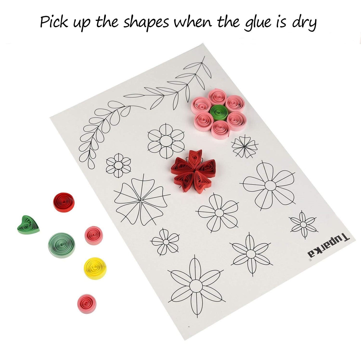 TUPARKA 15 PCS Paper Quilling Kits with 29 Colors 600 Strips Quilling Paper DIY Design Drawing Handcraft Tool