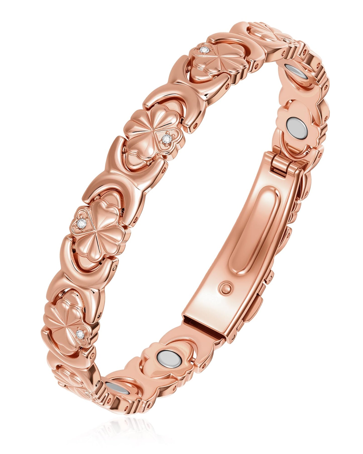 vapeples Copper Bracelets for Women, 3800 Gauss, 99% Pure Copper Magnetic Bracelet, Adjustable Sizing, Women's Bracelets with 3D Design, Gift Box Packaging