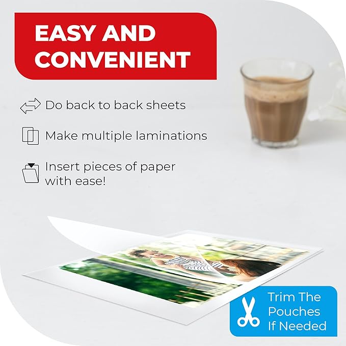 3MIL Thermal Laminating Sheets (100 Count) 11.5x17.5 inch, Dry-Erase Friendly Laminating Pouches, Compatible with Laminator, Crystal Clear Laminated Finish