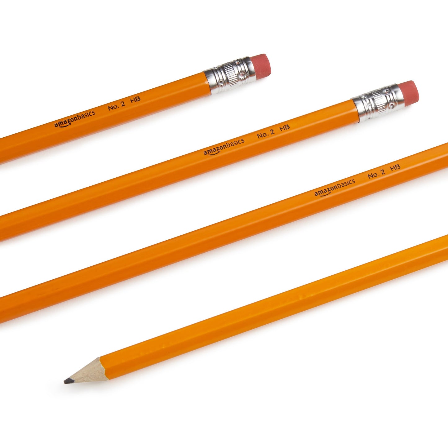 Amazon Basics Wood-Cased #2 Pencils for Writing, Drawing and Sketching, Pre-sharpened, HB Soft Lead with Erasers, Teacher Supplies, 150 Count, Yellow