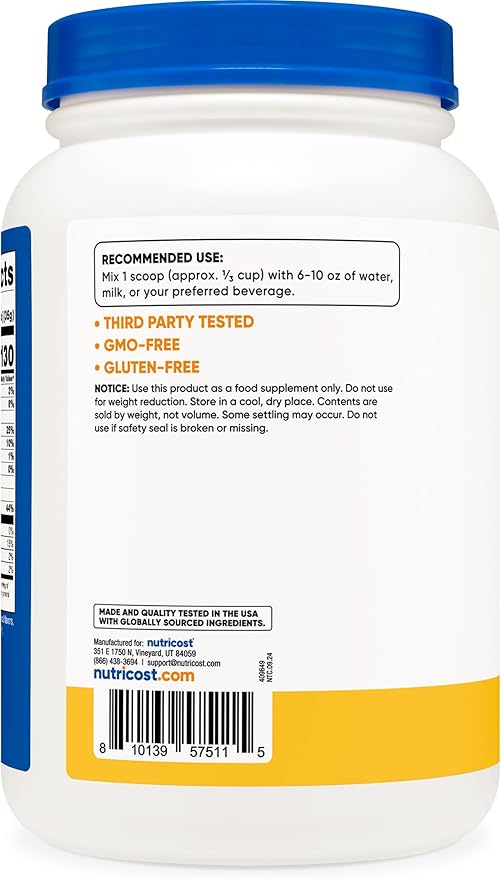 Nutricost Whey Protein Powder Pineapple Whip (2 LBS) - Gluten-Free, GMO-Free, from Whey Protein Concentrate