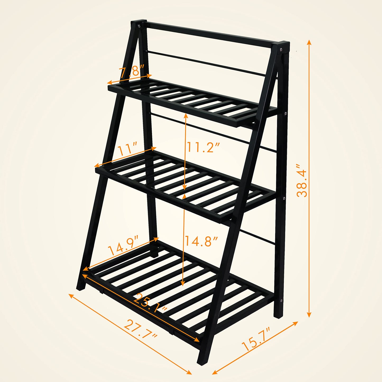 Gardzen Heavy Duty 3 Tier Metal Plant Stand, Flower Display Rack, Planter Shelf Holder Storage for Indoor Outdoor Use Clearance
