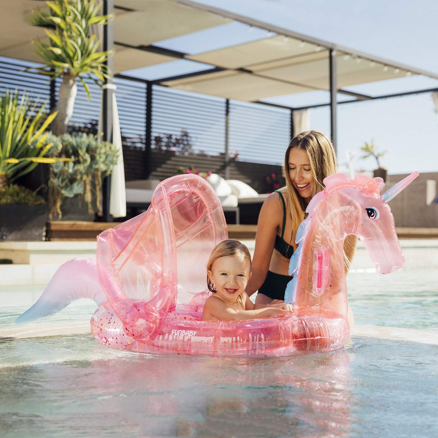 FUNBOY BB Glitter Inflatable Baby Float Funbaby Unicorn Large