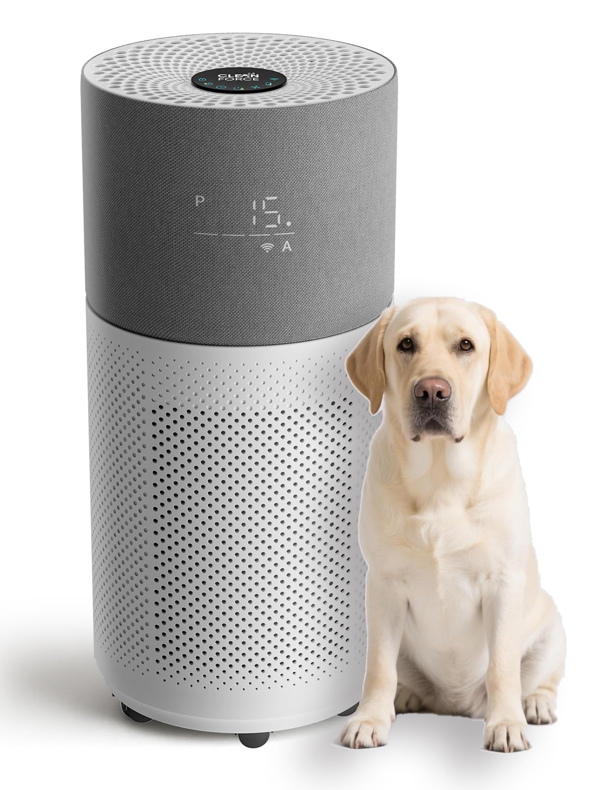 CleanForce Air Purifier for Large Room up to 2,250 ft², H13-Grade HEPA Filtration & Activated Carbon Layer, Captures Dust, Pollen, Smoke & Pet Dander | Smart App & Alexa | Blue, Rainbow Series