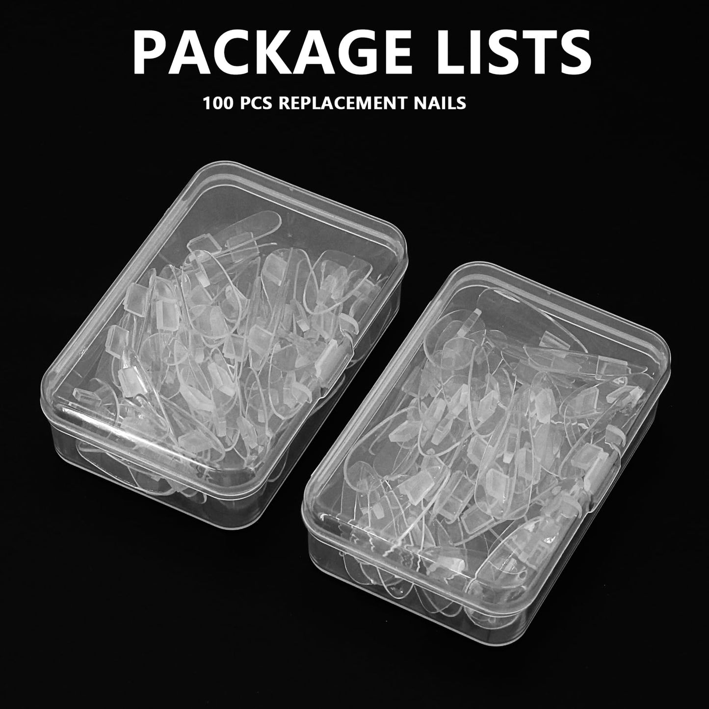 100PCS Clear Replacement Nail Tips for CS200 CS300 Nail Color Display Show Tower
