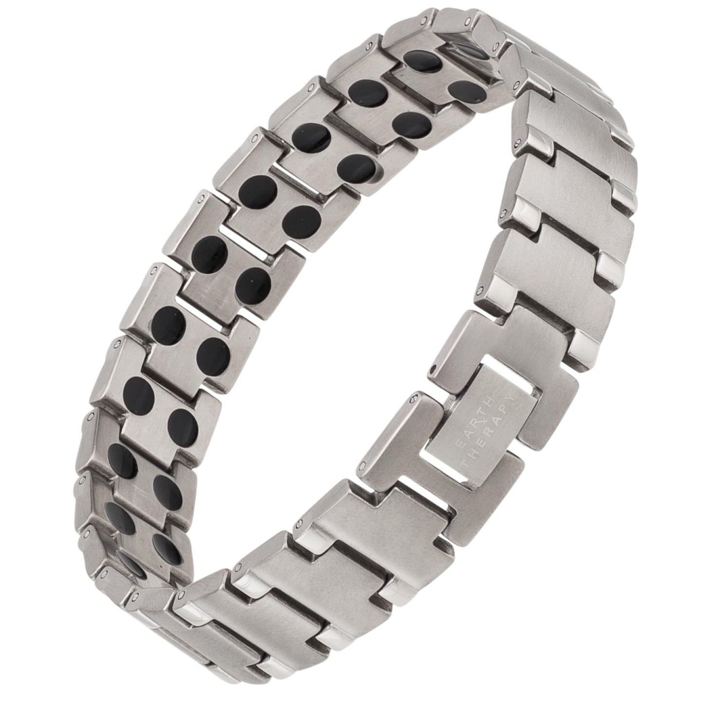 Earth Therapy Pure Titanium Magnetic Bracelet, Elegant Jewelry with 48 Magnets, 3.8 Oz