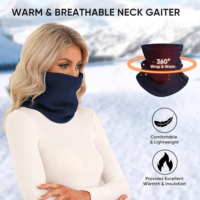 TICONN Neck Gaiter Face Cover Scarf, Breathable Sun & Wind-proof for Skiing Fishing Hiking Cycling