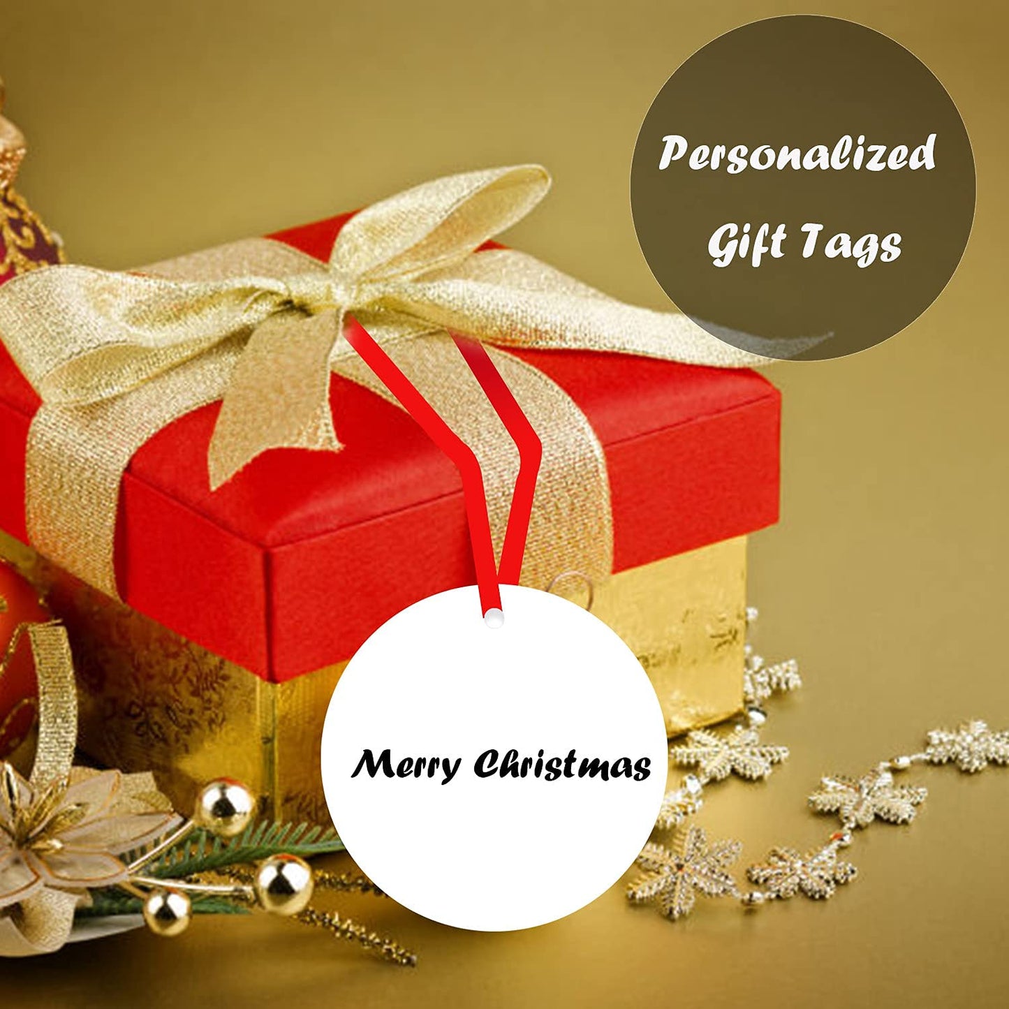Sublimation Ceramic Ornaments Blanks Bulk Double Side Sublimation Ceramic Discs Ornament for Heat Press Printing White Round Porcelain Ornament Personalized Xmas Tree Keepsake Crafts Gift (10)