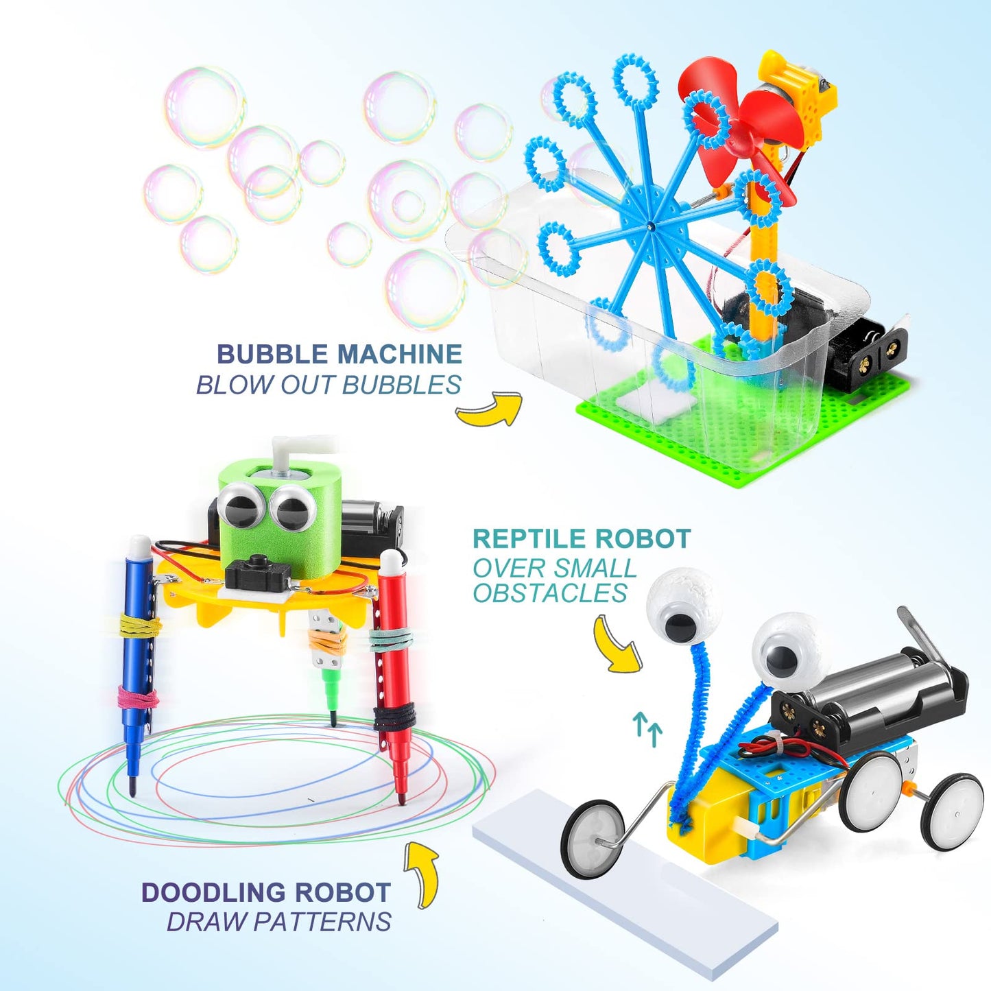 Science STEM Kits for Kids Age 8-12 6-8 12-14 10-12, STEM Toys for Ages 8-13, Boys Girls Crafts, Electronic Robotic Projects Experiments Engineering Activities, DIY Coding Robots 6 7 8 + Year Old