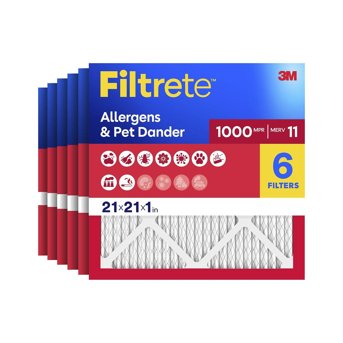 21x21x1 Air Filter (6 Count)