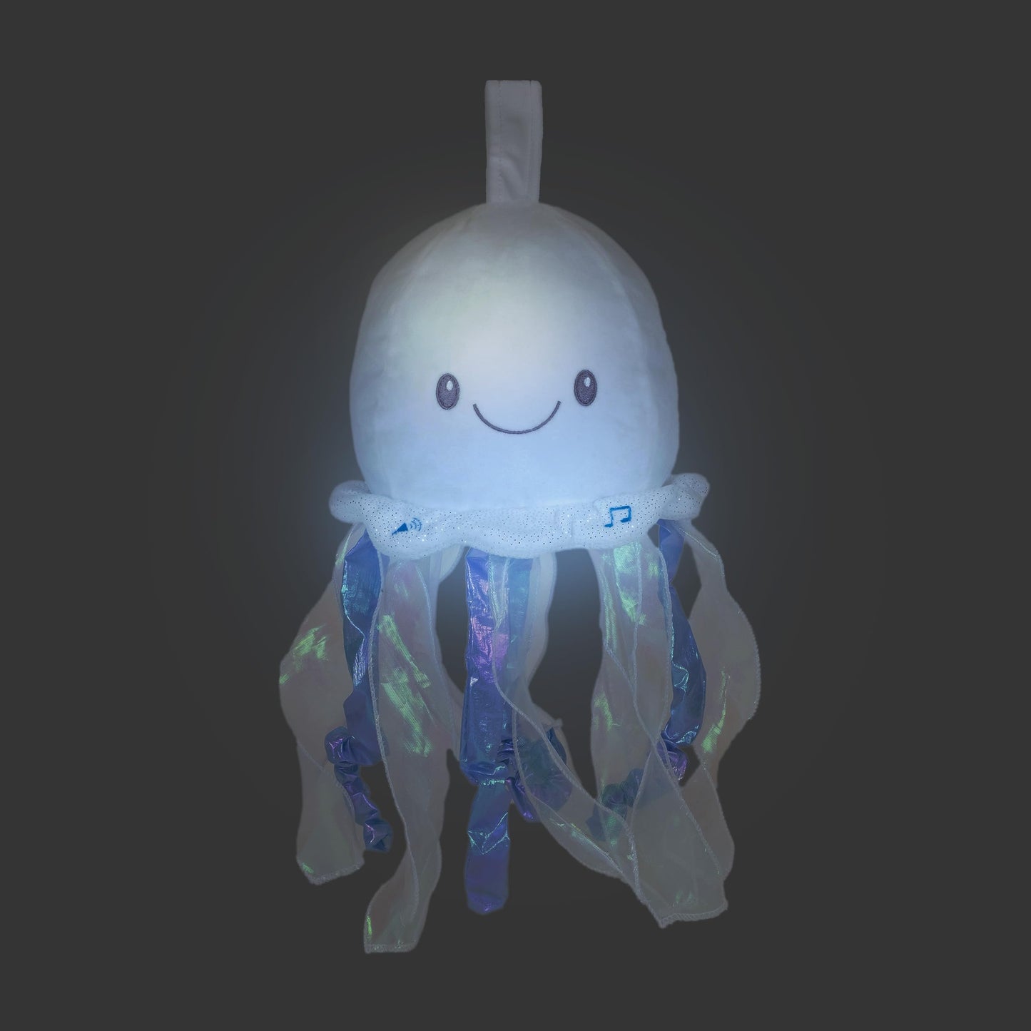 Cuddle Barn - LullaBabies Glimmer The Jellyfish Animated Musical Stuffed Animal Fish Plush Toy for Babies with Night Light Glow, Volume Control, 12 inches