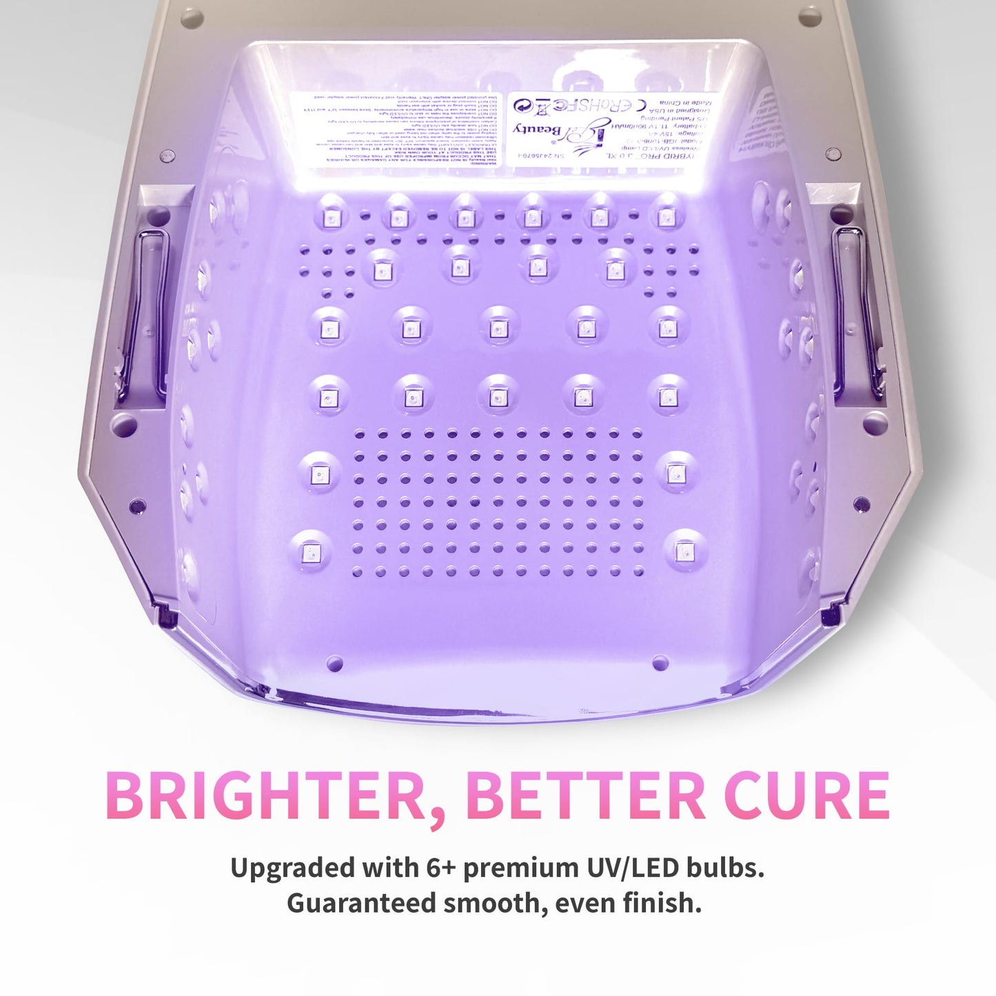 iGel Beauty Hybrid PRO 3.0 XL UV/LED Nail Lamp – Wireless Rechargeable 48W Nail Dryer, Extra Wide Full-Hand Curing, 9000mAh Battery, Smart Timer & Builder Gel Mode, Cordless Professional Lamp