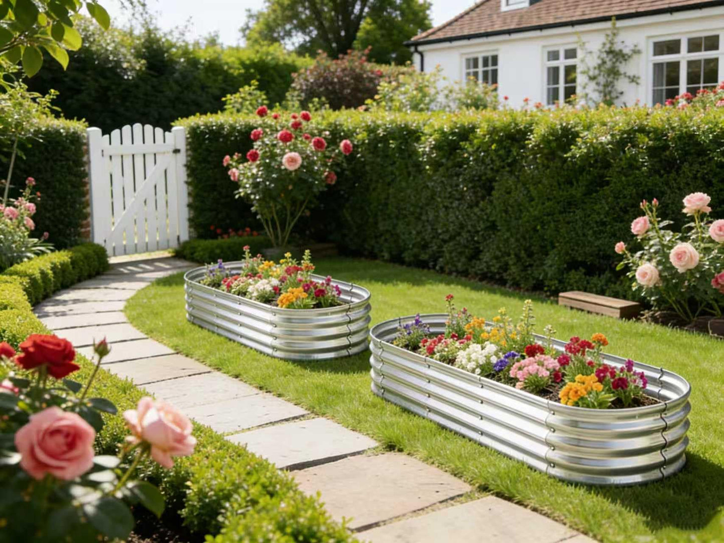 Yararday 6 ft x 2 ft Raised Garden Bed Metal Elevated Planter for Vegetable Flower Herb (2pk)