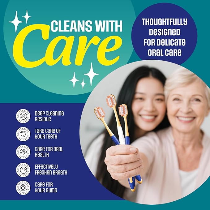 Extra Soft Toothbrush for Sensitive TeethWith ，10000 Bristles Nano Toothbrush Soft Bristles for Sensitive & Receding Gums, Perfect for Whiter Teeth, 6 Pack