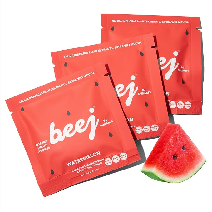 BJ Gummies, Candy For an Extra Wet Mouth.(3 pack) (Watermelon)