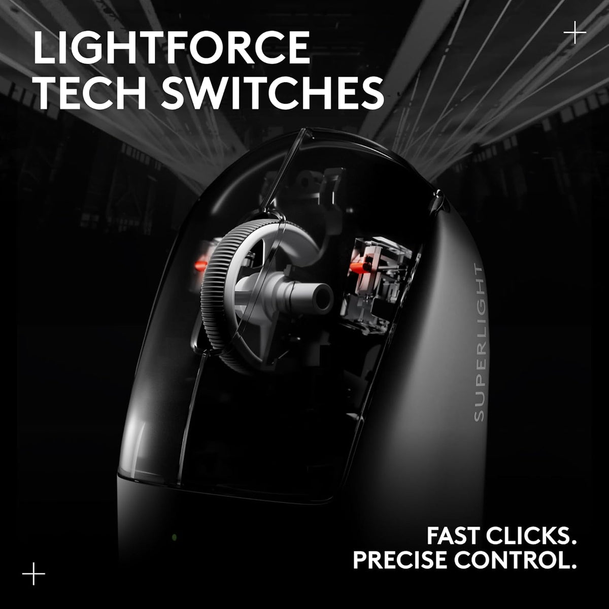 Logitech G PRO X SUPERLIGHT 2 Wireless Gaming Mouse, 60g Pro-Grade with 5 Programmable Buttons, 44k DPI Sensor, 8kHz Report Rate, USB-C Charging for PC/Mac - White