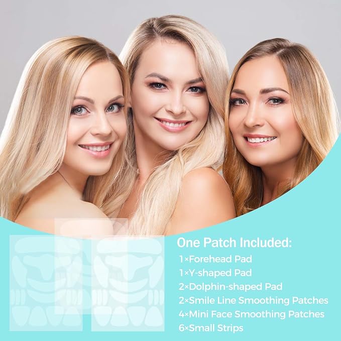 Face Tape for Wrinkles Overnight, 208Pcs Wrinkle Patches for Face Overnight, Anti Wrinkle Patches to Reduce Fine Wrinkles, Facial Smoothing Patches for Neck Frown Smile Lines