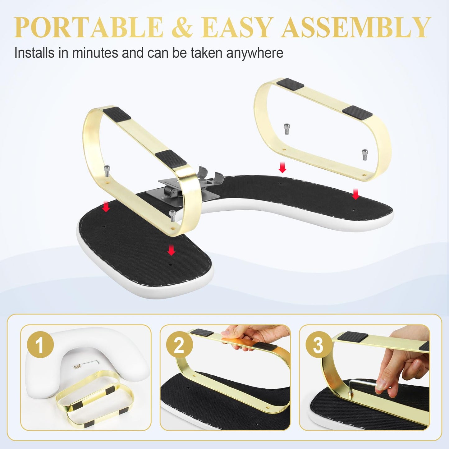 Nail Arm Rest with Rotating Phone Holder, Arm Rest for Nails Tech, PU Leather Nail Tech Arm Rest, U-Shaped Hand Rest for Nails Tech, Manicure Hand Rests for Foot Hand Stand, White