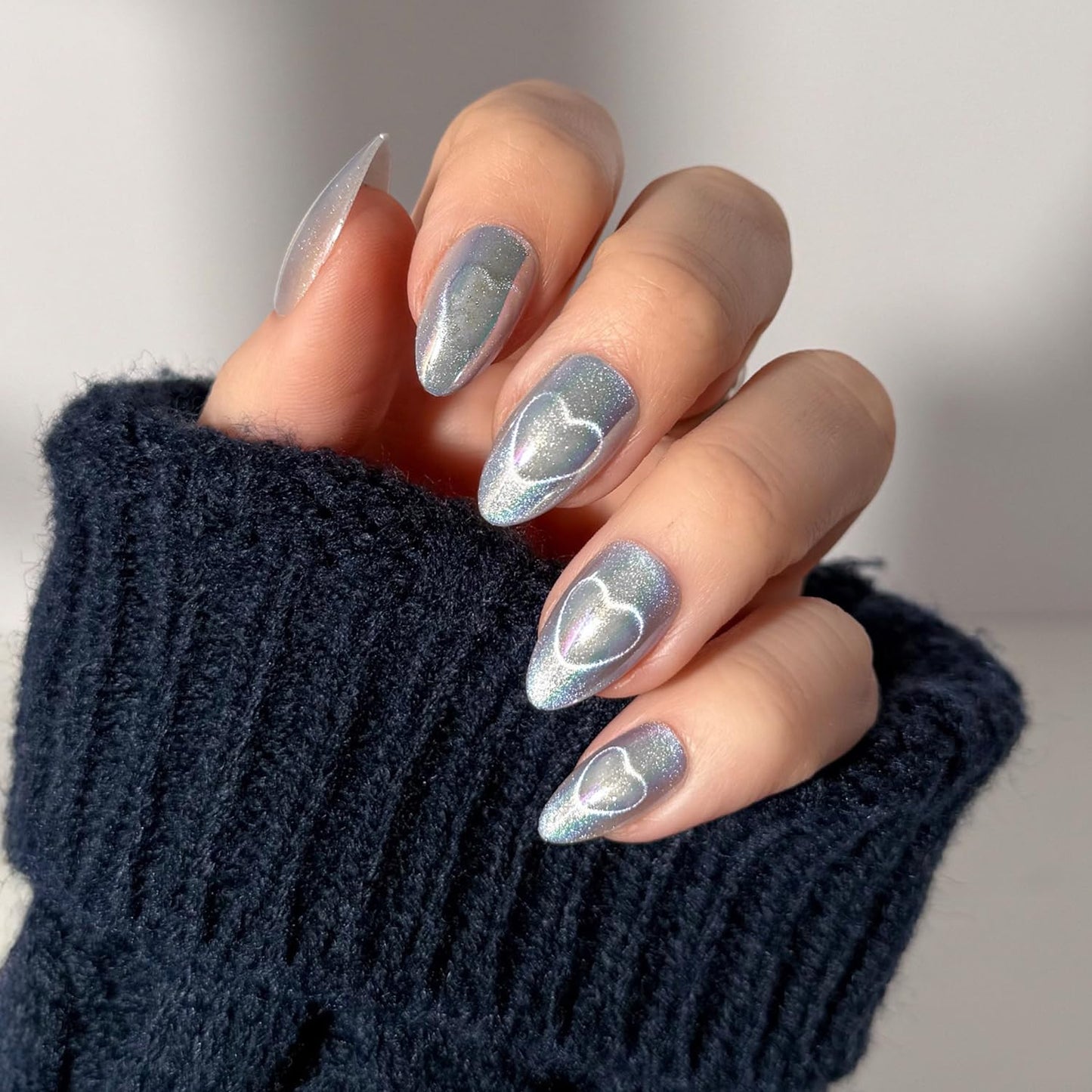 Glamnetic Press-On Nails Bundle - Soft Romance | 4 Short Almond Fake Nails with Floral Details & Velvet Finishes | Durable, Salon-Quality Nail Kits