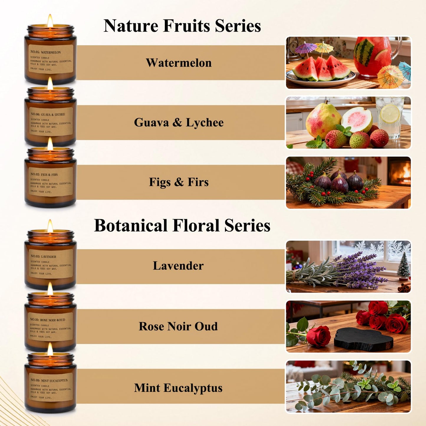 12 Pack Aromatherapy Candles for Home Scented, Aromatherapy Jar Candle Gifts for Women, Natural Soy Wax Amber Candle Set, Scented Candles Set for Birthday Present