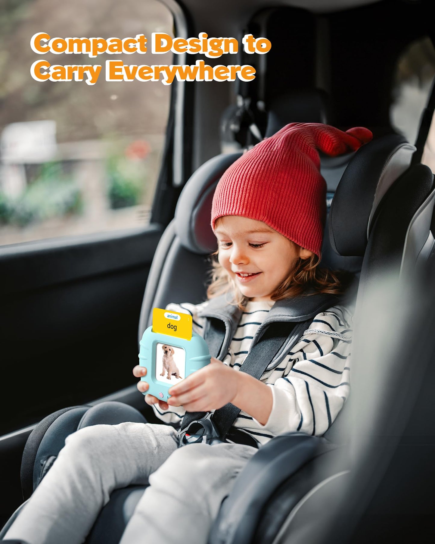 Airbition Talking Flash Cards for Toddlers 1 2 3 4 Year Olds, Montessori Language Learning with 224 Words, Pocket Speech Therapy Tools, and Speech Development Educational Playthings for Children