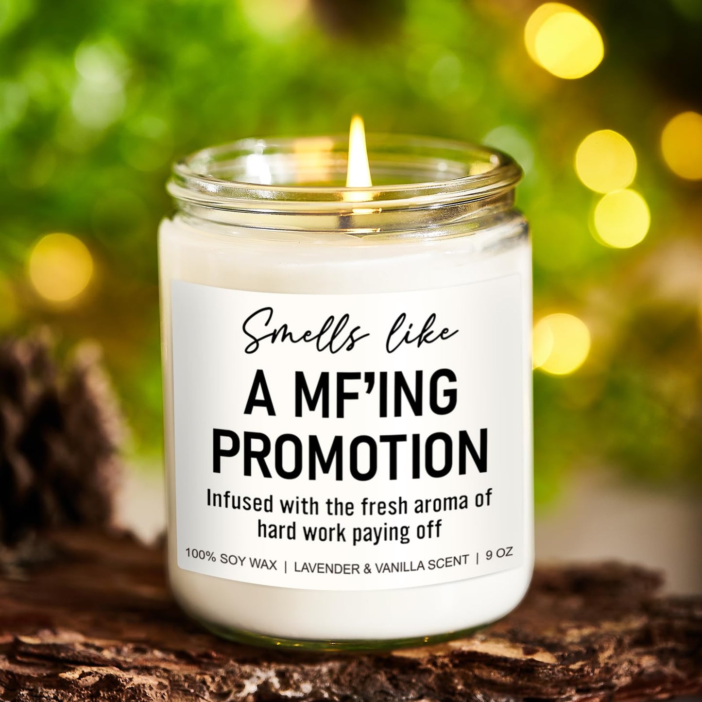 Younift Funny Scented Candles - Congratulations on Your Promotion, New Job Gifts for Women, Men - Job Decorations - 9 oz