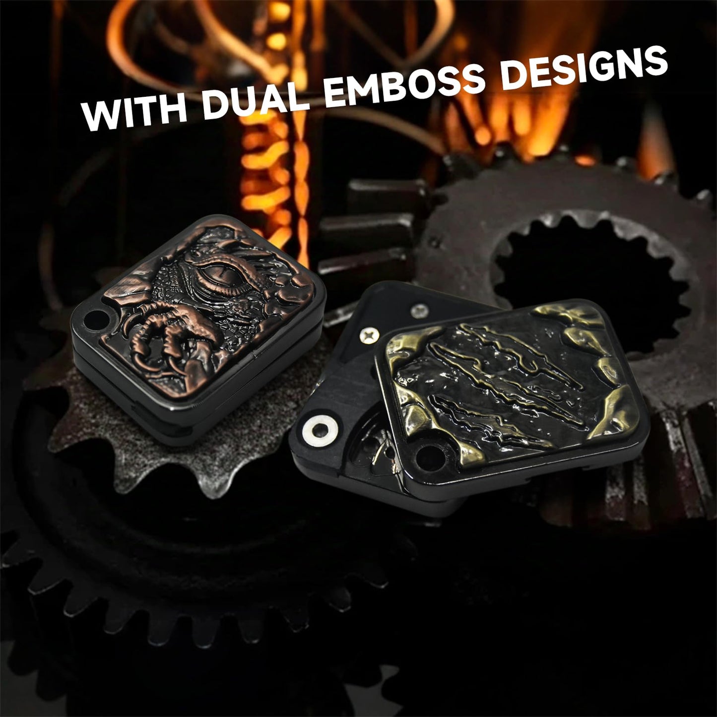 SKEDC Dragon Fidget Slider - Metal Fidget Slider for Adults, Executive Desk Toy, Stress Relief & Focus Enhancing Stocking Stuffers for Men Teens