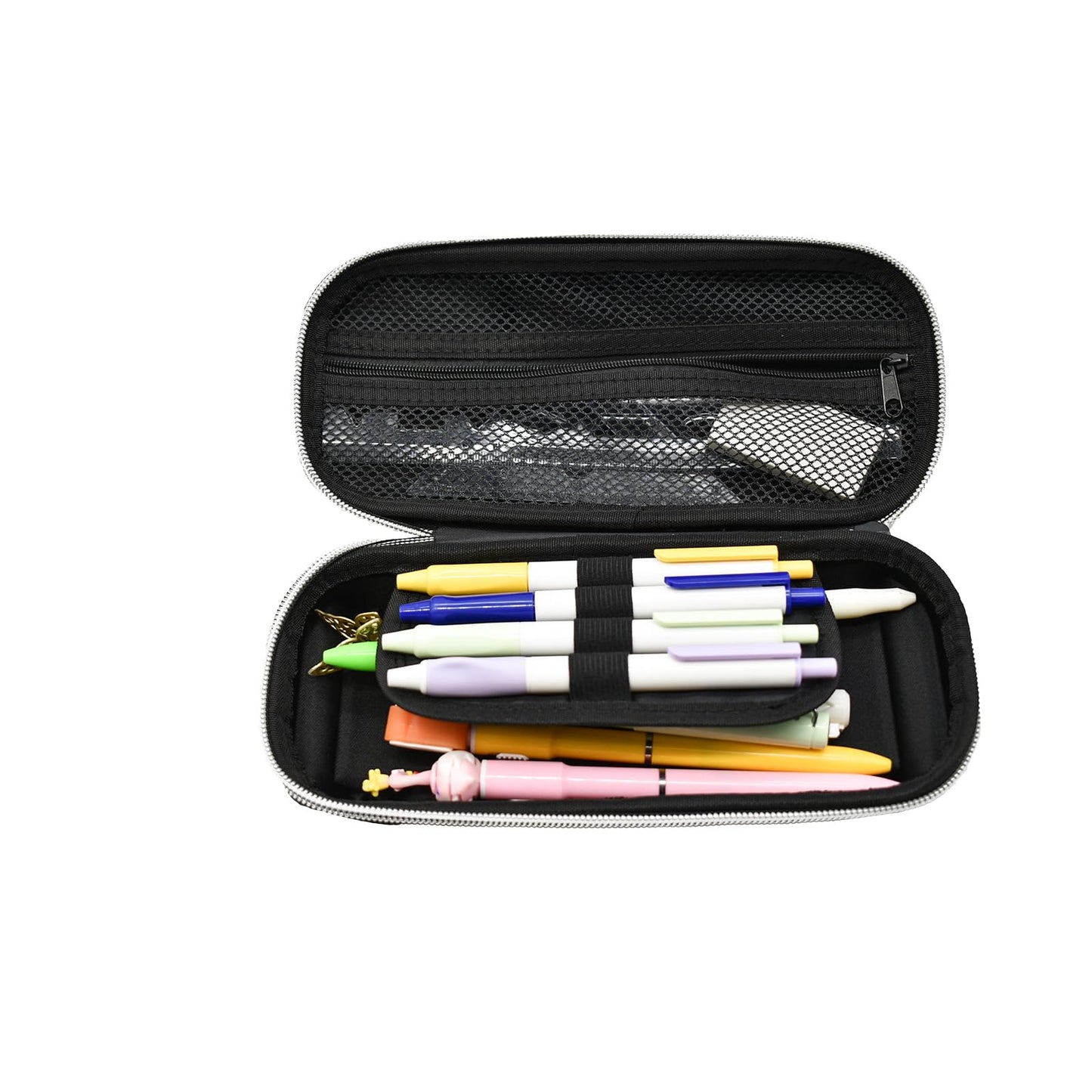 Lopenle Cool SUV Police Car Pencil Case Large Capacity Pencil Box Novelty Pencil bag Storage box Black Waterproof Made of EVA Material…