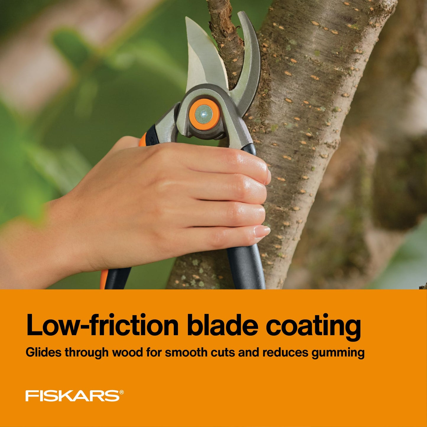 Fiskars Bypass Pruning Shears, 1-Inch Cut Capacity Softgrip Pruner, Forged Steel Replaceable Blade Stays Sharp Through Heavy Use with Rust Resistant, Low-Friction Coating