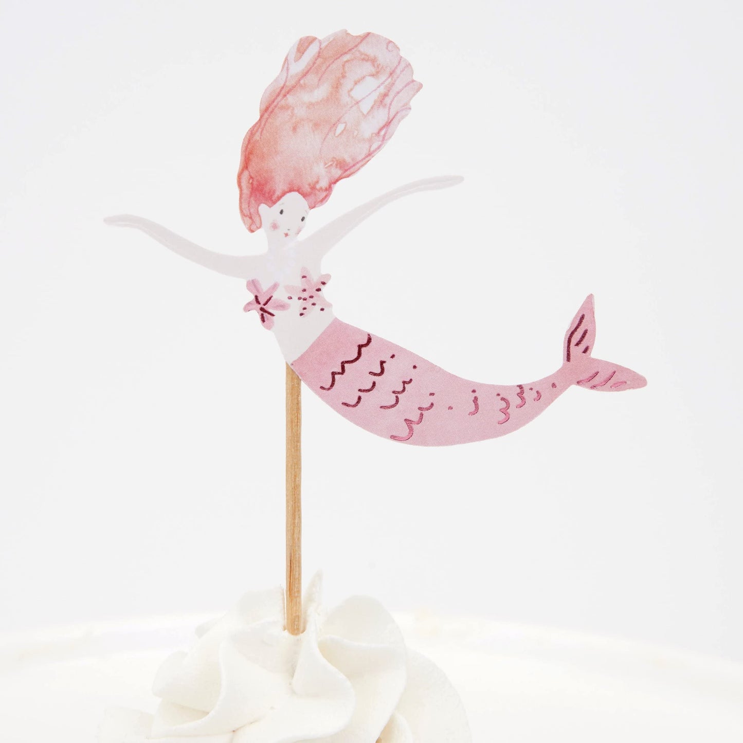 Meri Meri Mermaid Cupcake Kit (Pack of 24) - Includes Toppers & Liners, Disposable