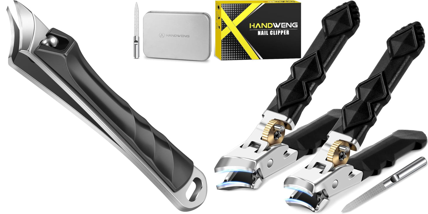 Ingrown Toenail Clippers & Toenail Clippers for Thick Toenails for Seniors, Wide Jaw Opening Nail Clippers for Men