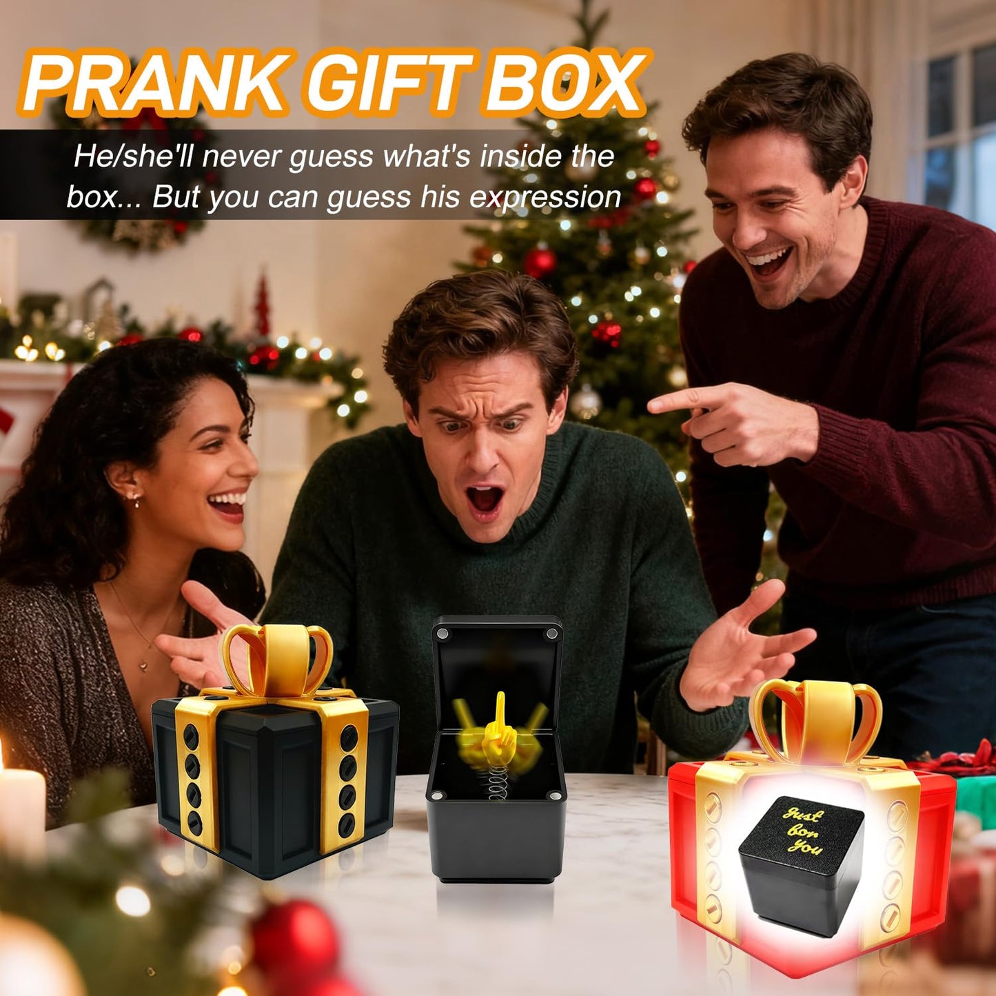 Zercuop The Annoying Present, Annoying Gift Box with Screws, Take Apart Box to Get Gift, Funny Prank Gag Gift for Christmas (Red)