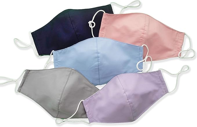HOPE LOVE SHINE Cotton Reusable Face Masks w/Adjustable Ear Loops & Filter Pocket