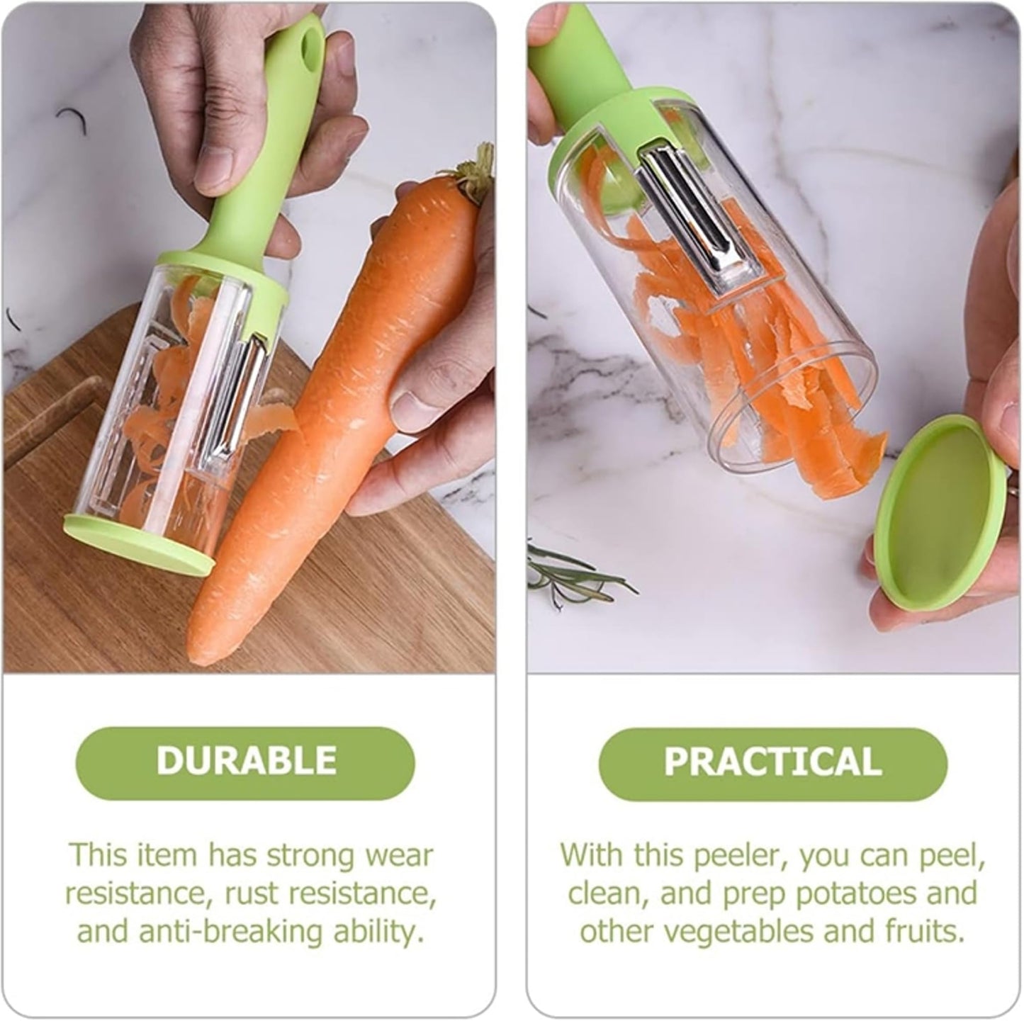 Multifunctional Peeler with Storage Box The Ultimate Solution for Peeling Vegetables, Fruits, and Scaling Fish Without the Mess! Keep Your Kitchen Immaculate with this Clever 2-in-1 Gadget!