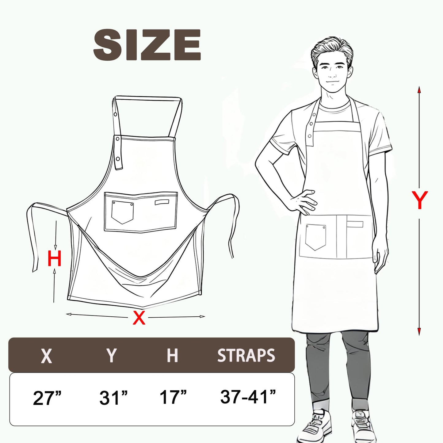 DAFENCHI Wood Carving Apron with Chip Catcher, Canvas Woodworking Carving Apron with Large Pouch for Catching Wood Chips, Adjustable Straps, for Woodworkers, Gift for Men