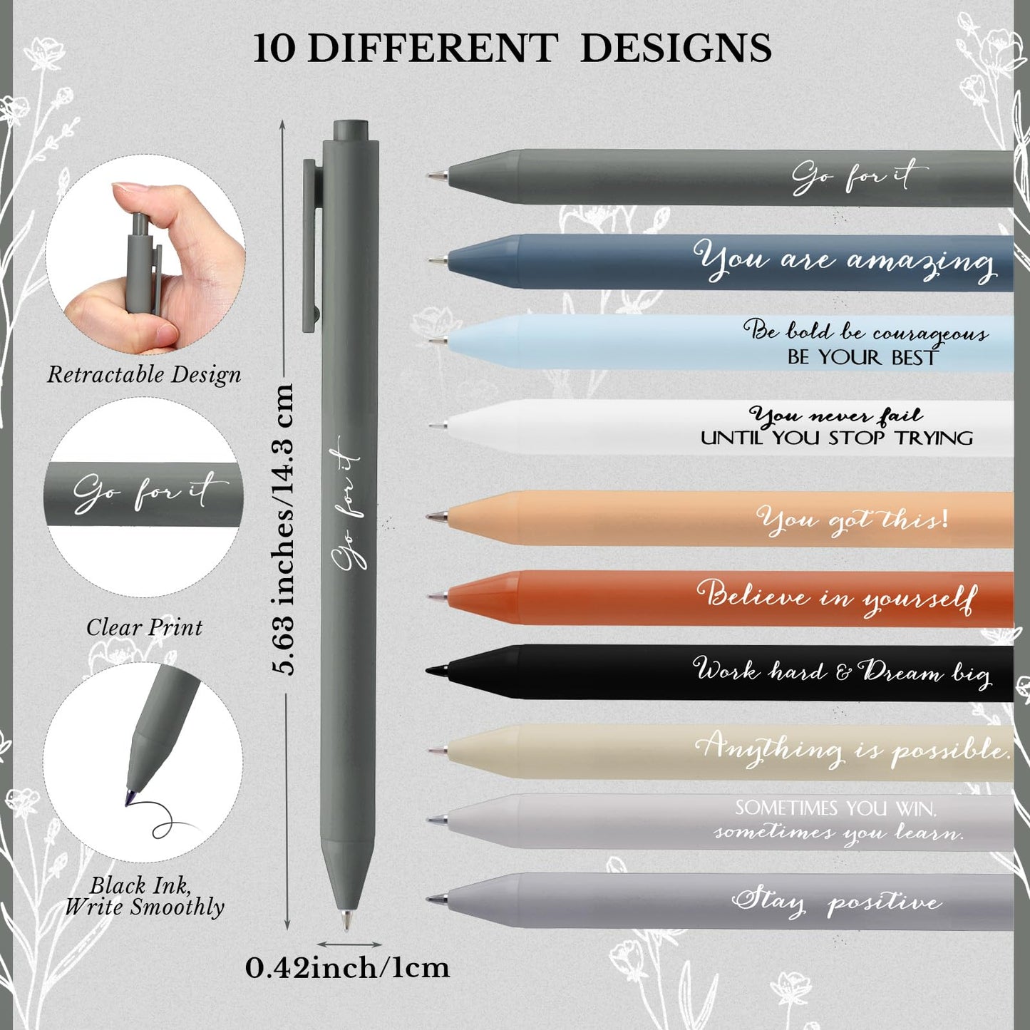 Dispowreath 20 Sets/40 Pcs Employee Appreciation Gifts Bulk A6 Inspirational Journal with Ballpoint Pen and Sticky Note Thank You Notebook for Staff Student Teacher Coworker(Boho Color)