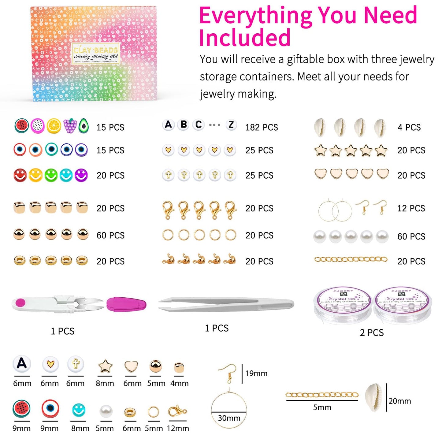 Sistenia Bracelet Making Kit, 12000Pcs Clay Beads 48 Colors in 3 Boxes, Friendship Bracelet Kit with Elastic Strings, Polymer Spacer Beads, Jewelry Making Crafts Gift for Teens Adults