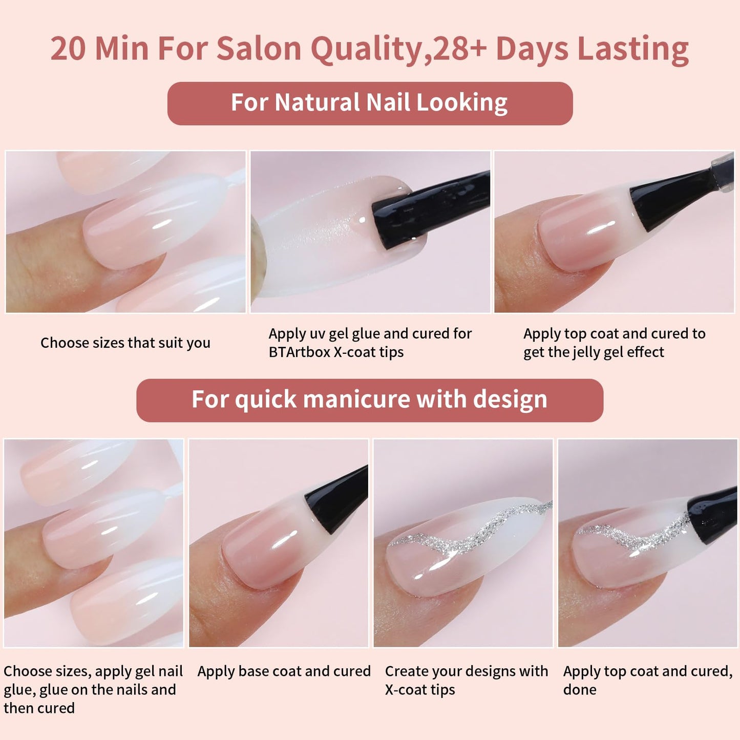 150 Pcs Almond Press on Nails - White Gradient Press on Nails Almond Acrylic Nails Nail Set Stick on Nails Nail Tips Almond Shape White Press on Nails for Gift