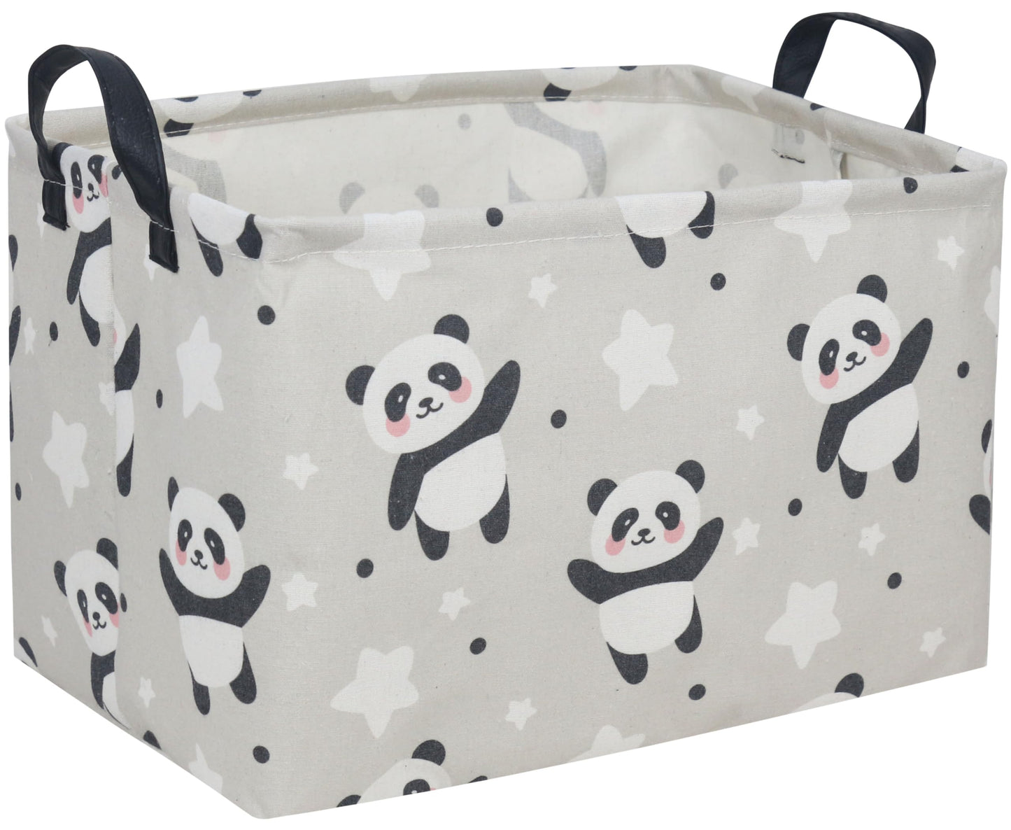 DDBASKET Kids Basket Panda Storage Bins for Girls Rectangular Baby Gift Baskets Cute Toy Storage Bin Box Organizer Book Shelf Basket Sports Balls Room Decor(Panda)