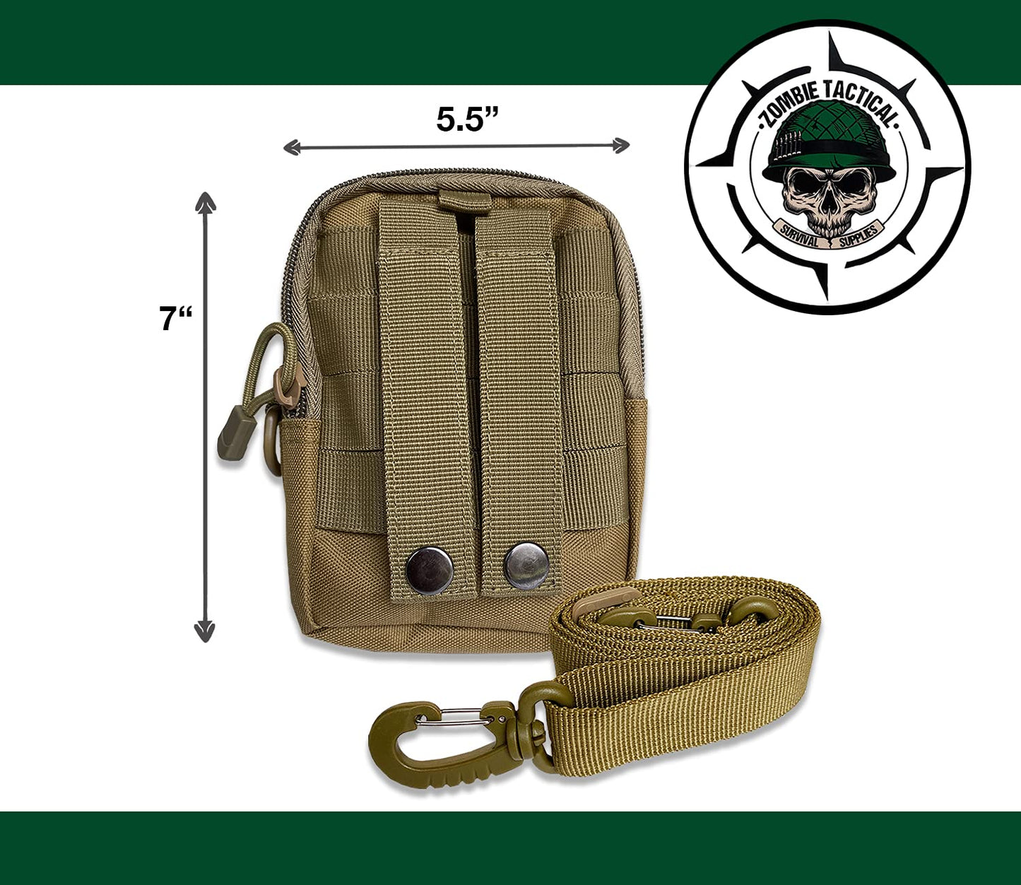 Premium Survival Hygiene Kit – Camping Hygiene Supplies – 72 Hour Kit – MOLLE Pouch – Emergencies, Bug Out Bags, Hurricanes – Disaster Preparedness Hygiene Kit – Car Window/Laptop Sticker Included