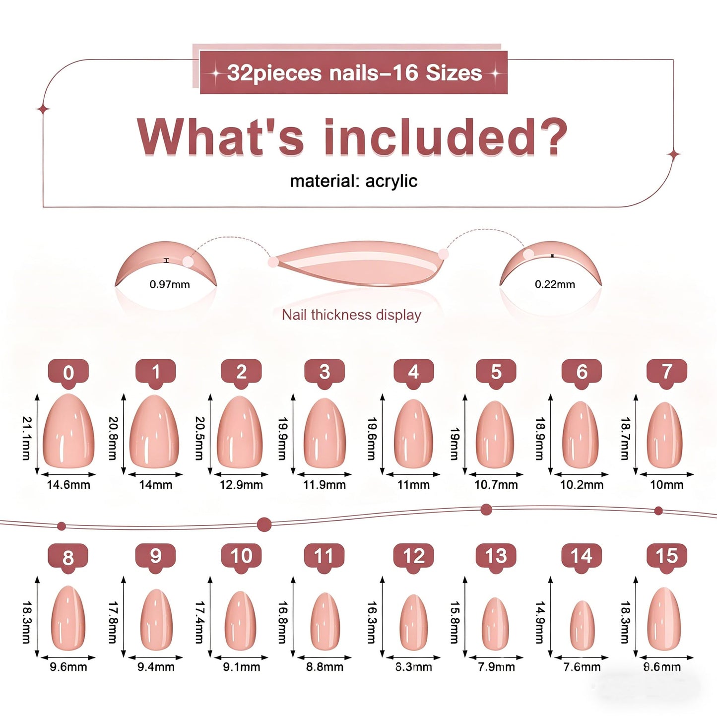 Dark Brown Chrome Short Oval Press On Nails - 32Pcs 16 Size Soft Gel Electroplated Fake Nails with Glue, Reusable Metallic Brown False Nails for Women Daily Office Party