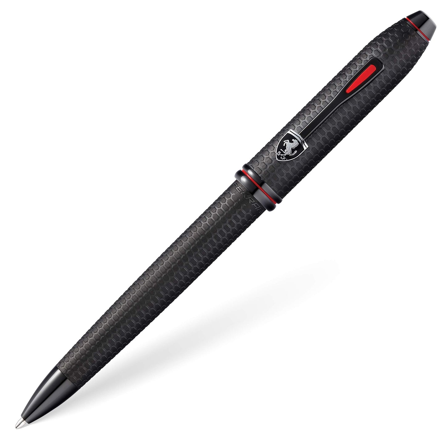 Cross Townsend Collection for Scuderia Ferrari - Brushed Black, Etched Honeycomb Pattern Ballpoint Pen